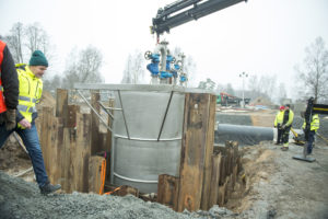 installation av avloppsstation,pumpstation, entreprenad,