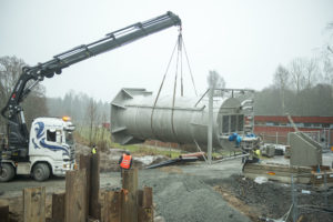 lyft av avloppsstation, pumpsump, pumpstation