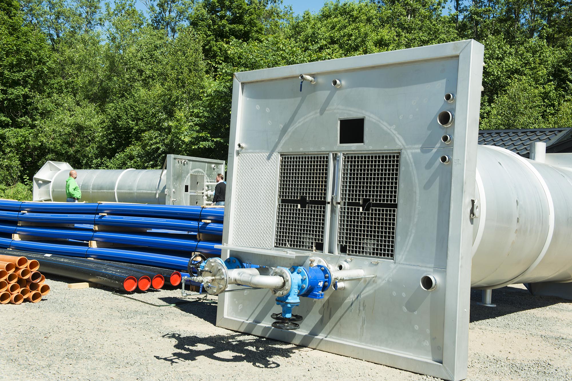 Installation av pumpstation, avloppsstation.