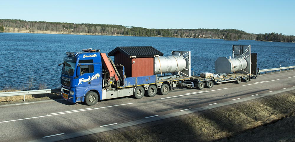 170421 Storfors / Foto Christer Höglund / Leverans av pumpstation i rostfritt stål