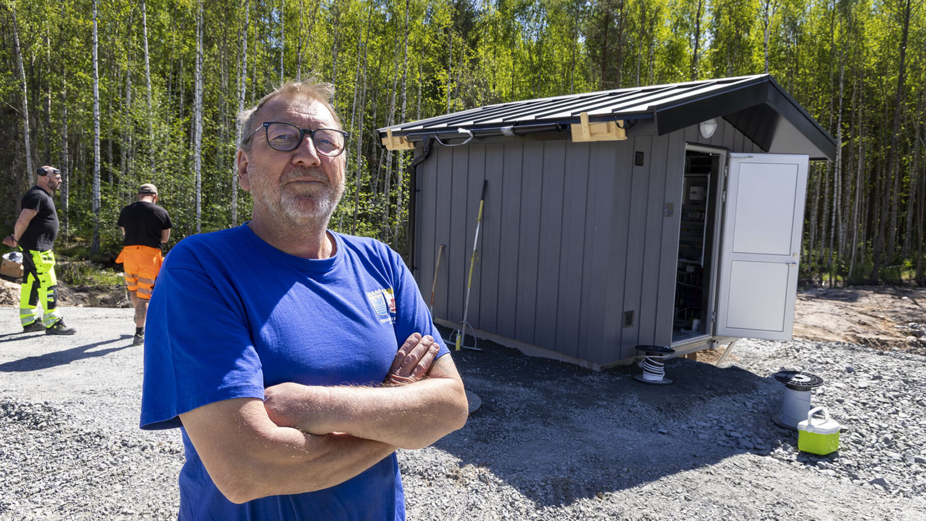 250520 Säffle -4 Rostfria VA System har levererat en pumpstation till Säffle Kommun som är satt vid Guttane Handelsområde vid E45 utanför Säffle tätort